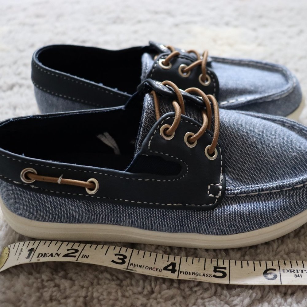 Toddler Boys Chambray Boat Shoes Size 11
